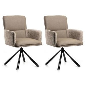 Sada 2 ks jídelních křesel Texas béžová vyobraziť