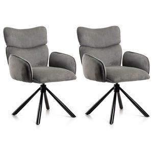 Sada 2 ks jídelních křesel Tudor grafitová vyobraziť