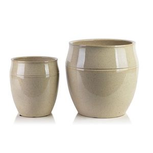 Sada 2 ks keramických květináčů NEVA BEIGE XIV béžová vyobraziť