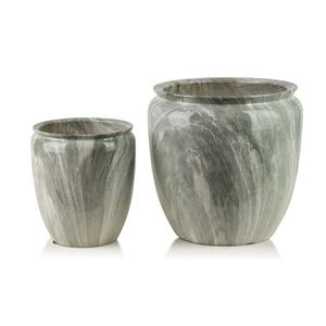 Sada 2 ks keramických květináčů NEVA MARBLE I zelená/šedá vyobraziť