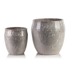 Sada 2 ks keramických květináčů NEVA XIV šedá vyobraziť