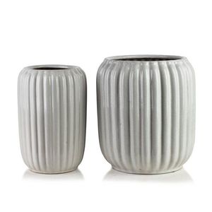 Sada 2 ks keramických květináčů NEVA XV bílá vyobraziť