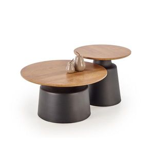 Sada 2 ks konferenčních stolků MALOMI dub přírodní/černá vyobraziť