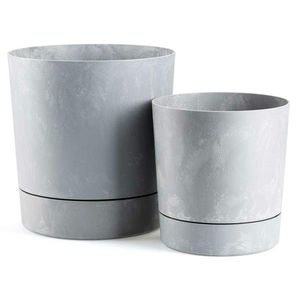 Sada 2 ks květináčů Azalea šedý beton vyobraziť