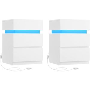 Sada 2 ks nočních stolků Vasagle Defro bílá vyobraziť