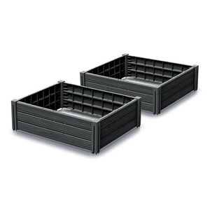 Sada 2 ks vyvýšených záhonů Bas Planty 75, 6 cm antracitová vyobraziť