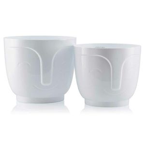 Sada 2 květináčů Zoe bílá vyobraziť