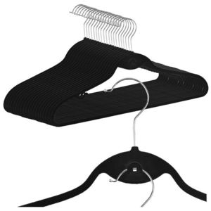 Sada 20 ks velurových ramínek ROXI černá vyobraziť