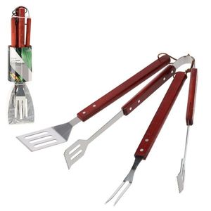 Sada 3 ks grilovacího náčiní TRIPLE hnědá vyobraziť