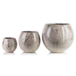 Sada 3 ks keramických květináčů NEVA MARBLE XI béžová vyobraziť