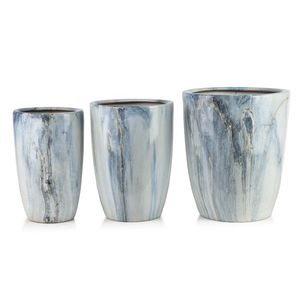 Sada 3 ks květináčů NEVA MARBLE VIII modrá vyobraziť