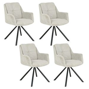 Sada 4 ks jídelních křesel Helix béžová vyobraziť