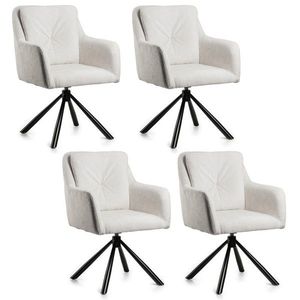 Sada 4 ks jídelních křesel Idaho krémová vyobraziť