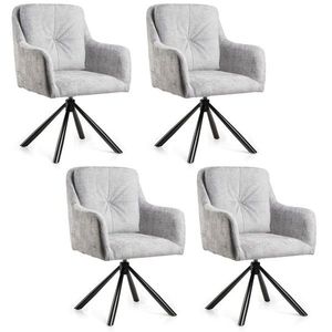 Sada 4 ks jídelních křesel Idaho šedá vyobraziť