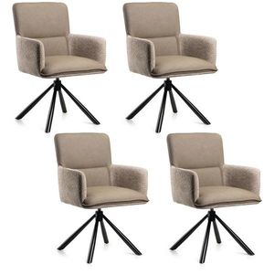 Sada 4 ks jídelních křesel Texas béžová vyobraziť