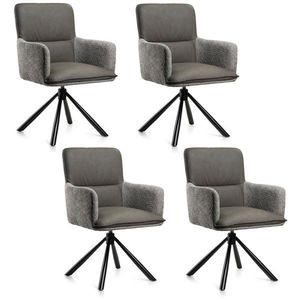 Sada 4 ks jídelních křesel Texas šedá vyobraziť