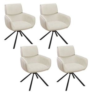 Sada 4 ks jídelních židlí Ryker béžová vyobraziť