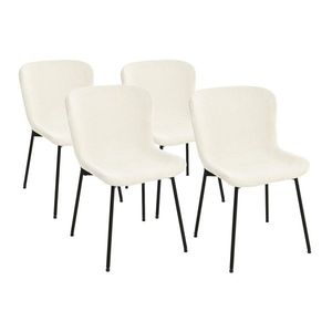 Sada 4 ks jídelních židlí Sable krémová vyobraziť