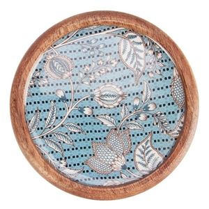 Sada 4 ks podtácok NOLIE I. mangové drevo/modrá vyobraziť