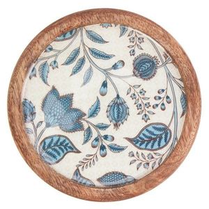 Sada 4 ks podtácok NOLIE mangové drevo/modrá vyobraziť