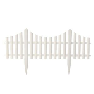 Sada 4 ks zahradních okrasných plůtků LAVRIS bílá vyobraziť