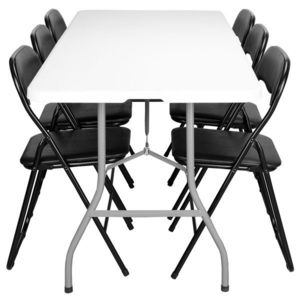 Sada cateringového nábytku FETA biela/čierna vyobraziť