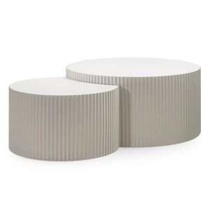 Sada dvoch konferenčných stolíkov Belmonte šedo-béžová vyobraziť