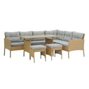 Sada zahradního nábytku BERNO hnědo-šedá vyobraziť