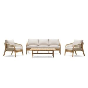 Sada zahradního nábytku Castello II z masivu akáciové dřevo/béžová vyobraziť