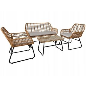 Sada zahradního nábytku Dorne hnědá vyobraziť