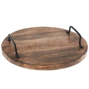 Servírovací podnos OLEA 30 cm z masívu hnedý vyobraziť