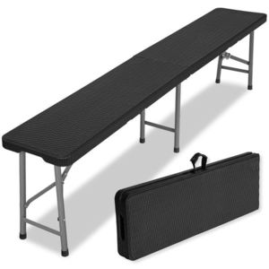 Skládací cateringová lavice RATTAN 180 cm černá vyobraziť