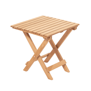 Skladací záhradný odkladací stolík Leslie 40 cm z masívu hnedý vyobraziť