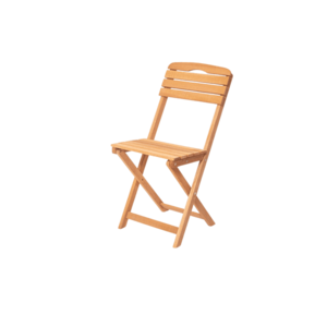 Skladacia záhradná stolička Leslie z masívu hnedá vyobraziť