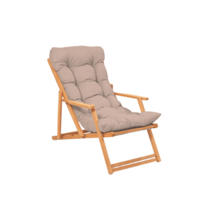 Skladacie záhradné ležadlo Triol z masívu hnedé vyobraziť