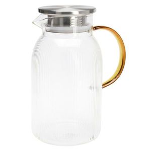 Sklenená čajová kanvica SOLLEY číra/oceľ vyobraziť