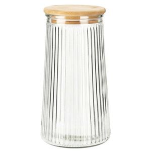 Sklenená dóza na potraviny Elegancia 1400 ml bambus/číra vyobraziť