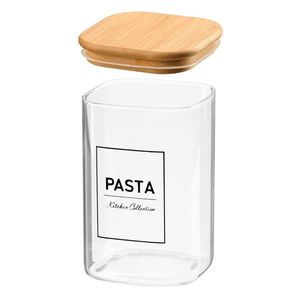 Sklenená kuchynská dóza na cestoviny PASTAS 1, 2 l bambus/číra vyobraziť
