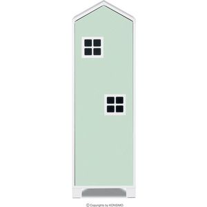 Skriňa v tvare domčeka MIRUM zelená/biela vyobraziť