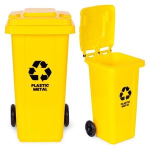 Smetná nádoba na plast ECOSORT 120 L žltá vyobraziť