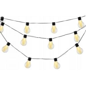 Solární LED světelný řetěz Stripes 3, 8 m černý/teplá bílá vyobraziť