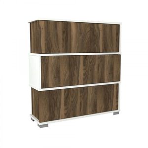 Stojan na topánky Napolyon 90x93 cm orech/biela vyobraziť