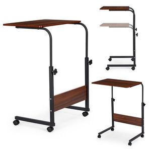 Stôl na notebook s kolieskami KANAP čierny/tmavohnedý vyobraziť