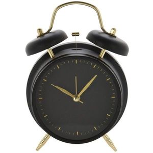 Stolový budík Aspiro 16 cm čierny/zlatý vyobraziť