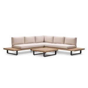 Súprava záhradného nábytku BASTEN z masívu akáciové drevo/béžová vyobraziť