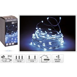 Svetelná reťaz Tozi s funkciami 7, 9 m studená biela vyobraziť
