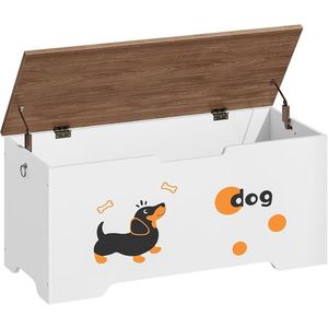 Truhlica s úložným priestorom a lavicou Mallis 100 cm biela/orech vyobraziť