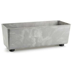 Truhlík s nožičkami Salvia 37, 5x17 cm šedý beton vyobraziť