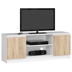 TV stolík Beron 140 cm biely/sonoma vyobraziť