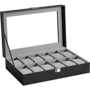 Úložný box na hodinky Velúr šedý vyobraziť